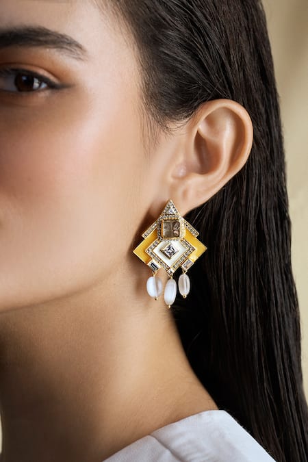 Aulerth X JJ Valaya Amelia Angular Earrings 