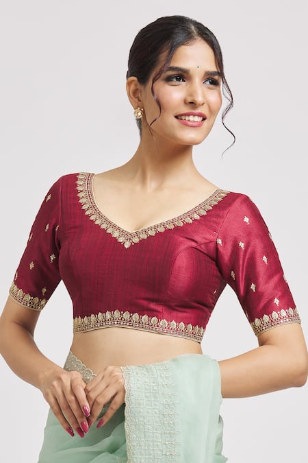 Samyukta Singhania Floral Embroidered Blouse 