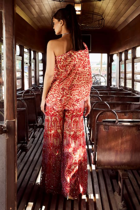 Rococo Meraki Embroidered Cape Top & Sharara Set 