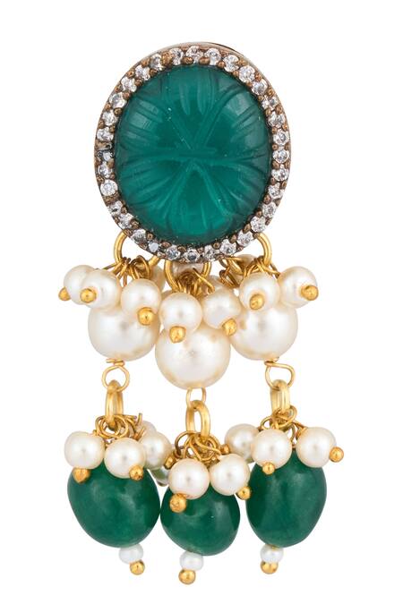 Shop Saga Jewels Multi Color Stones Studded Choker Set Shop_Saga Jewels_Multi Color Stones Studded Choker Set