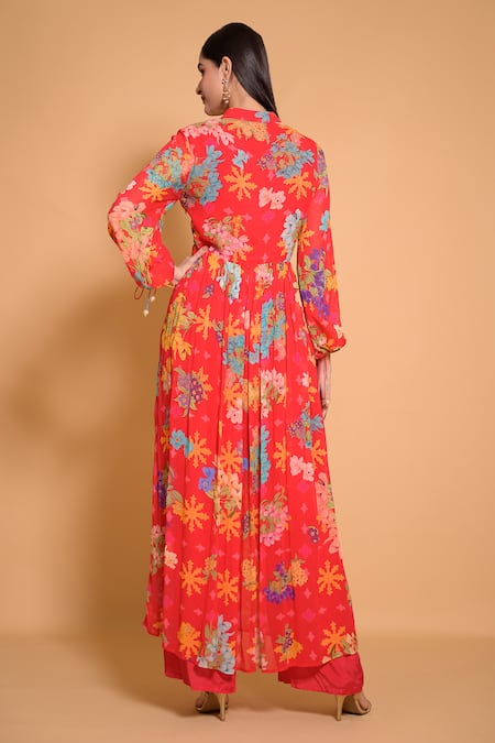 Seams Pret And Couture Samaira Floral Print Anarkali & Pant Set 