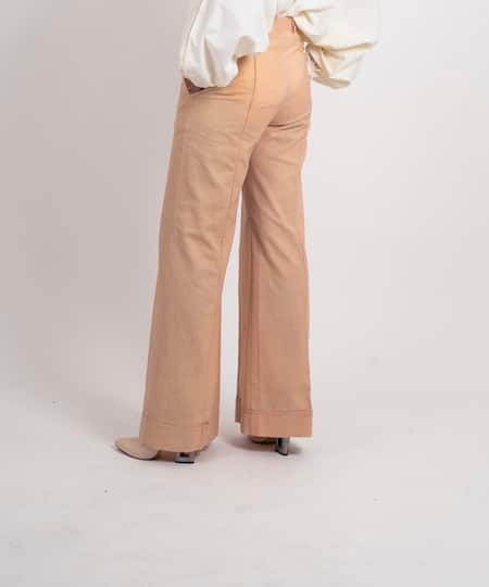 Ahmev Beige Handloom Cotton Solid Trousers Online at Aza Fashions Ahmev_Beige Handloom Cotton Solid Trousers _Online_at_Aza_Fashions
