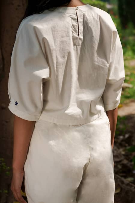 Ahmev Pintuck Bodice Top 