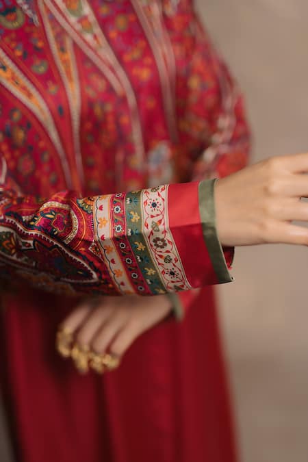 Buy Moh India Multi Color Cotton Satin Embroidery Noon Kausar Kashmiri Paisley Shirt Dress Online at Aza Fashions Buy_Moh India_Multi Color Cotton Satin Embroidery Noon Kausar Kashmiri Paisley Shirt Dress _Online_at_Aza_Fashions