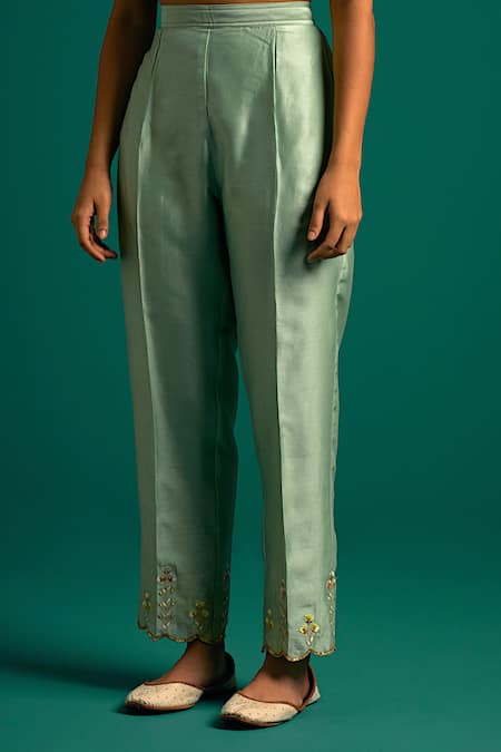 Anantaa By Roohi Green , , Sequins, Cut Work, Kurta And Pant Set Online at Aza Fashions Anantaa By Roohi_Green , , Sequins, Cut Work, Kurta And Pant Set _Online_at_Aza_Fashions