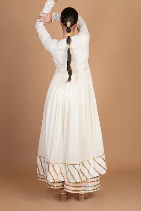 Kalakari By Akanksha Placement Gota Embroidered Angrakha Sharara Set 