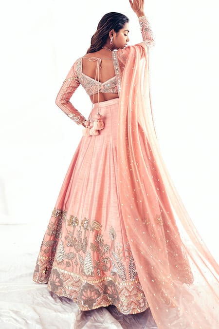 Payal & Zinal Phoenix Floral Crystal Embellished Lehenga Set 
