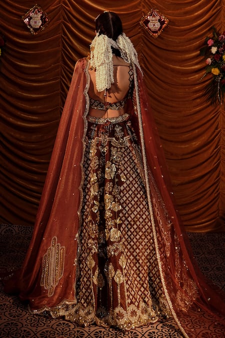 Payal & Zinal Taj Cutdana Embroidered Bridal Lehenga Set 