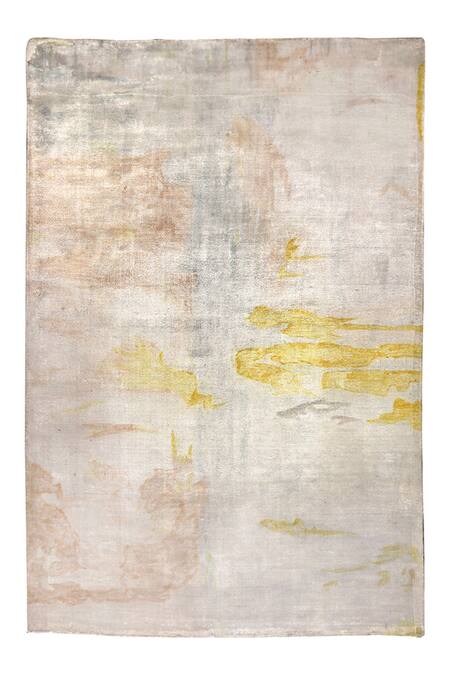 Buy Qaaleen Grey Bamboo Silk The Gorge Carpet Online at Aza Fashions Buy_Qaaleen_Grey Bamboo Silk The Gorge Carpet_Online_at_Aza_Fashions