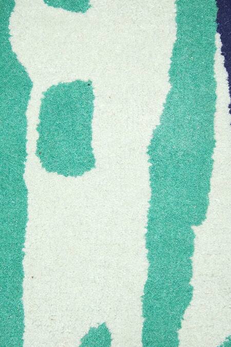 Qaaleen_Multi Color New Zealand Wool And Viscose Silk Emboss Downtown Carpet_at_Aza_Fashions