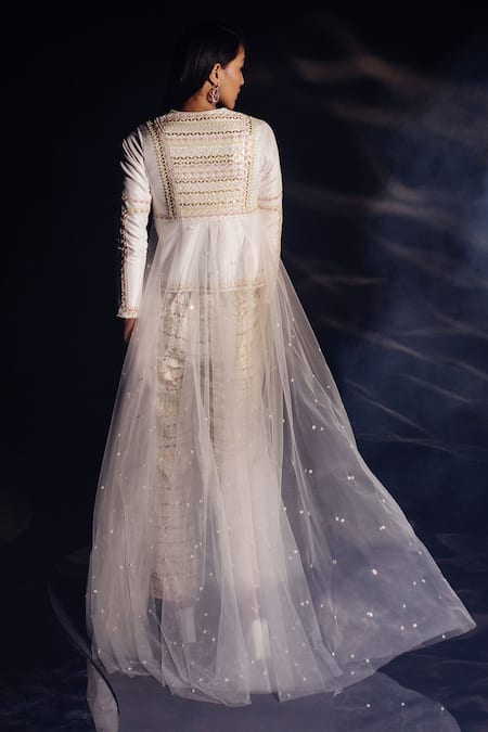 Madzin Aari Embroidered Jacket With Pant 