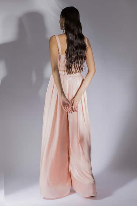 Masumi Mewawalla Applique Embroidered Corset & Flared Pant Set 