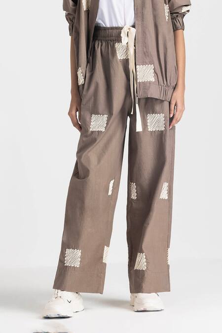 Buy_Three_White Poplin Embroidered Open Bomber Jacket And Pant Set  _Online_at_Aza_Fashions