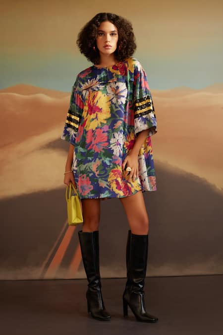 Verb By Pallavi Singhee Floral Print Shift Dress 