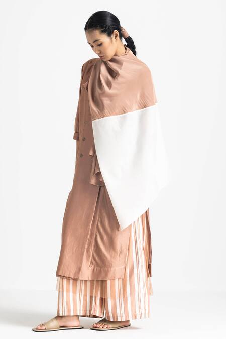 Buy Three Pink Chanderi Collared Solid Jacket Buy_Three_Pink Chanderi Collared Solid Jacket