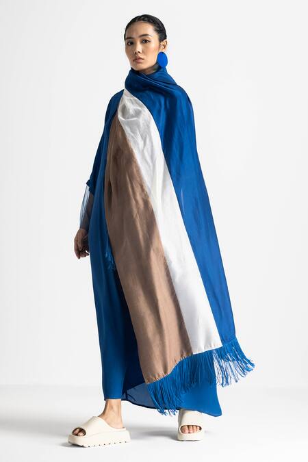 Three_Multi Color Chanderi Block Scarf _Online_at_Aza_Fashions