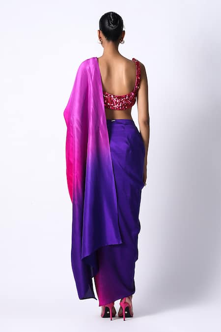 Buy Kabir Fabrics Women's Kasturi Kanchipuram Banarasi Lichi Silk Saree  With Plain Unstitched Blouse Piece (Dark purple Colour) at Amazon.in