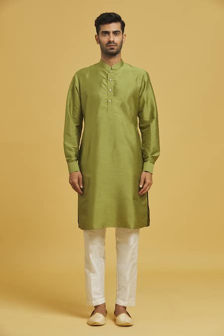 Rng Safawala Green Cotton, Silk Sequins, Embroidery Bundi And Kurta Set Online at Aza Fashions Rng Safawala_Green Cotton, Silk Sequins, Embroidery Bundi And Kurta Set_Online_at_Aza_Fashions