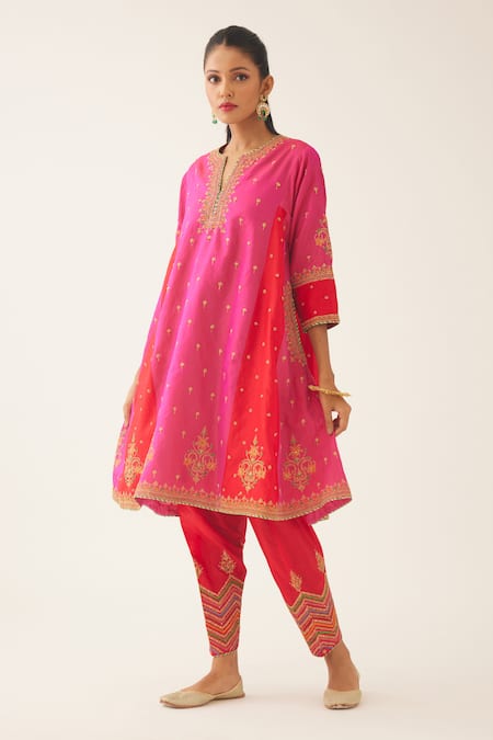 Buy Kora Fuchsia , Organza Sequins, Beads, Embroidery Short Kurta Salwar Set Online at Aza Fashions Buy_Kora_Fuchsia , Organza Sequins, Beads, Embroidery Short Kurta Salwar Set _Online_at_Aza_Fashions