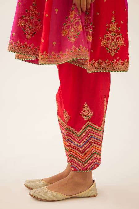 Kora Fuchsia , Organza Sequins, Beads, Embroidery Short Kurta Salwar Set at Aza Fashions Kora_Fuchsia , Organza Sequins, Beads, Embroidery Short Kurta Salwar Set _at_Aza_Fashions