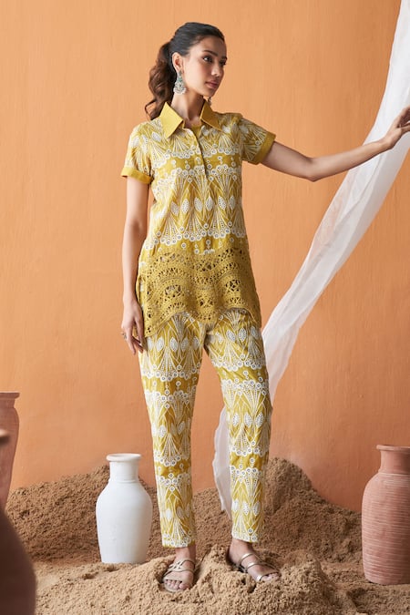QALA CLOTHING Inaya Bloom Garden Top With Pant 