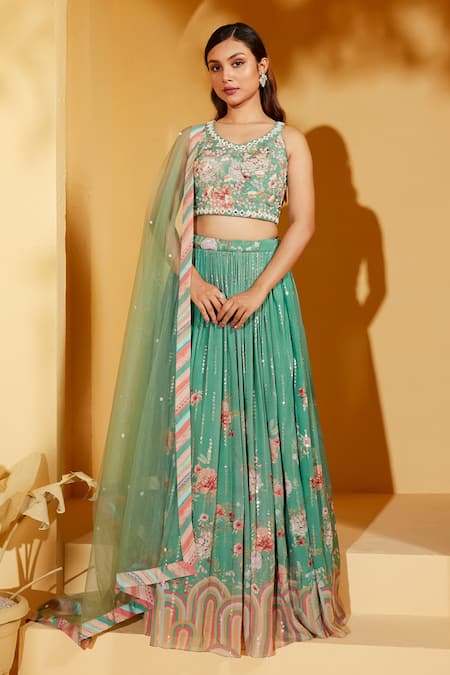 Suruchi Parakh Floral Pattern Lehenga Set 