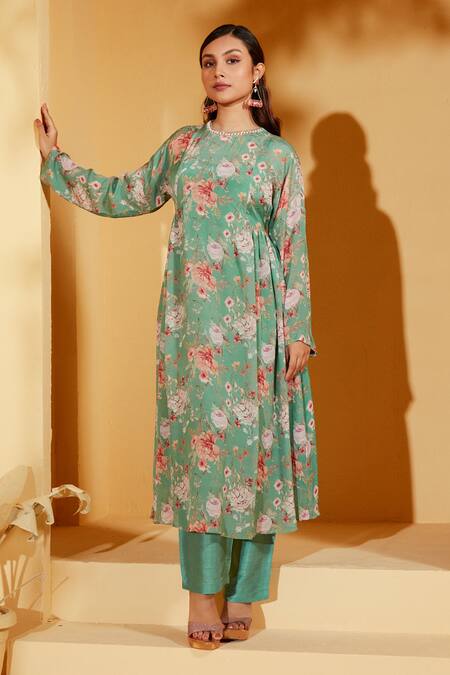 Suruchi Parakh Floral Bloom Print Tunic With Pant 