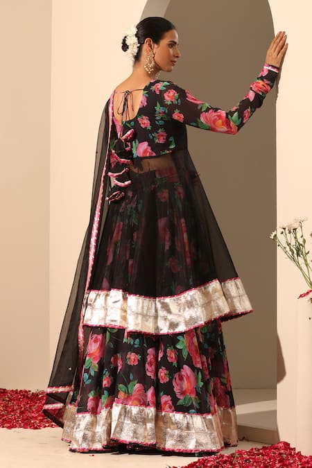Pomcha Jaipur Gul Gulaab Anarkali Lehenga Set 