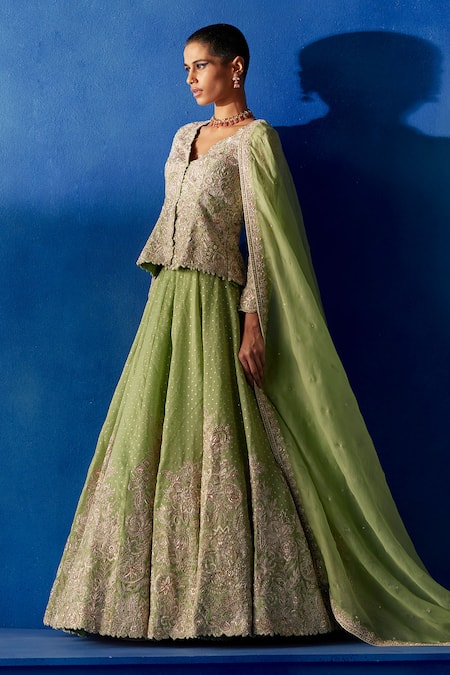 Mrunalini Rao Anokhi Zardozi Embroidered Lehenga Jacket Set 