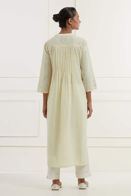 Kamaltaas Pitta Embroidered Yoke Kurta With Pant 