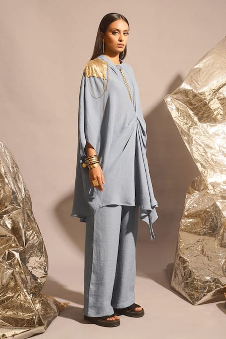 Enech Cotton Kaftan & Palazzo Set 