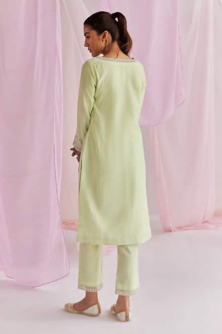 Keosha Sadira Resham Embroidered Kurta Pant Set 