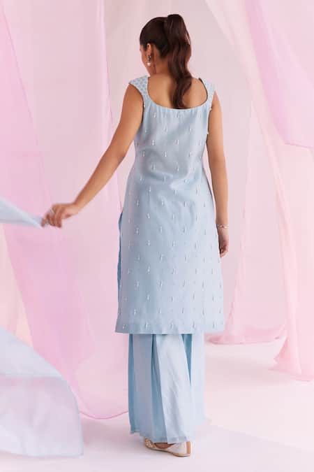 Keosha Iris Embellished Kurta Sharara Set 