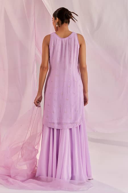 Keosha Evara Sleeveless Embellished Kurta Sharara Set 