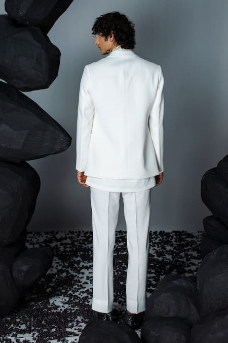 Contrast By Parth Charm Crystal Embroidered Jacket Kurta Set 