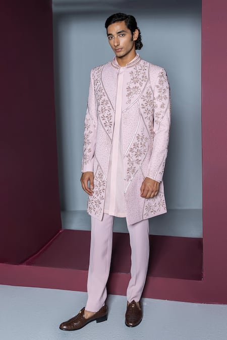 Contrast By Parth Mehroom Embellished Sherwani Set 