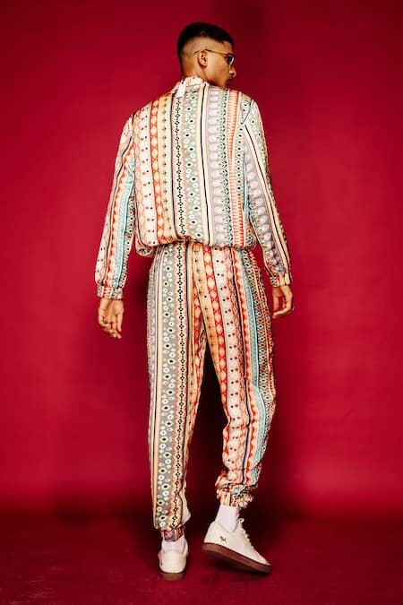 Esha L Amin Tribal Print Joggers 