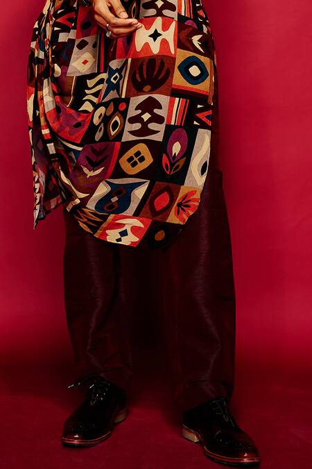 Esha L Amin Brown Viscose Solid Straight Pant Online at Aza Fashions Esha L Amin_Brown Viscose Solid Straight Pant _Online_at_Aza_Fashions