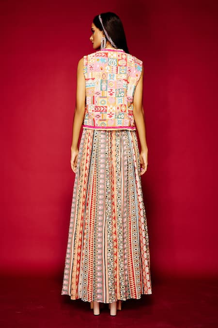 Esha L Amin Tribal Print Jumpsuit 