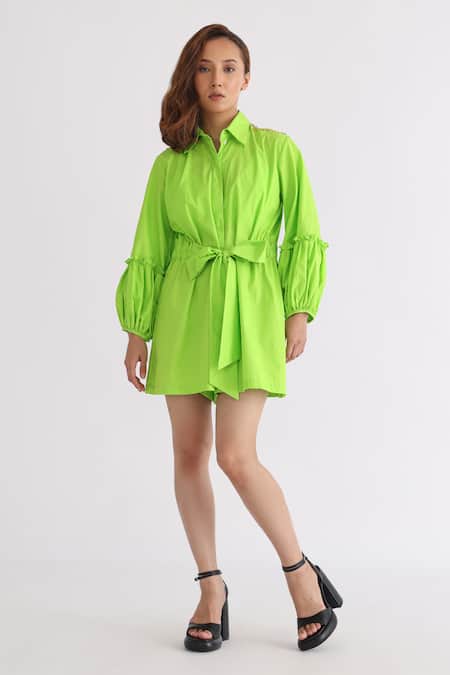 Studio Moda India The Melinoe Front Tie Up Playsuit 