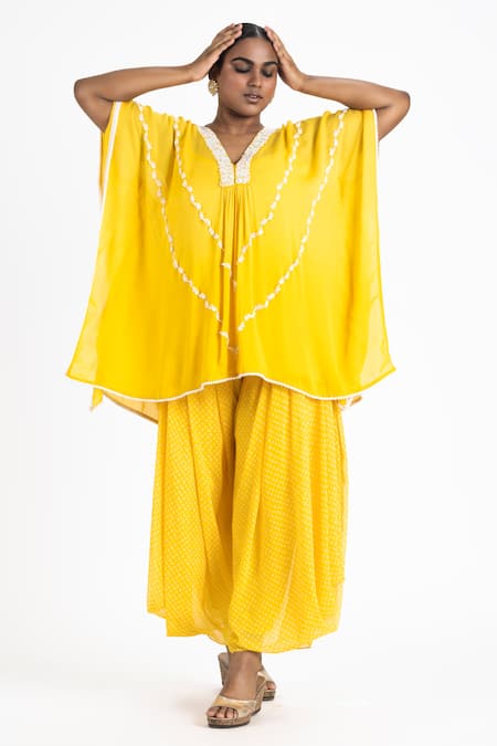 Nitika Gujral Floral Embroidered Tunic & Salwar Set 