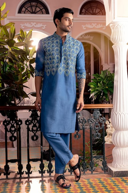 DiyaRajvvir Ombre Thread Embroidered Kurta Set 