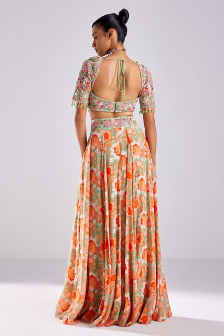 Diyarajvvir Floral Blossom Print Lehenga Set 