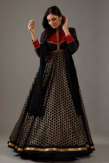 Rohit Bal Banasai Jaal Embroidered Anarkali Set 