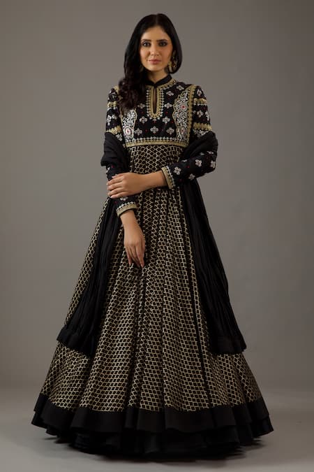 Rohit Bal Flora Banasai Jaal Embroidered Anarkali Set 