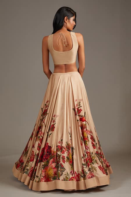 Rohit Bal Rafflesia Bloom Print Bridal Lehenga Set 