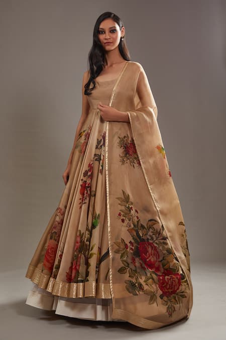 Rohit Bal Garden Print Anarkali Churidar Set 