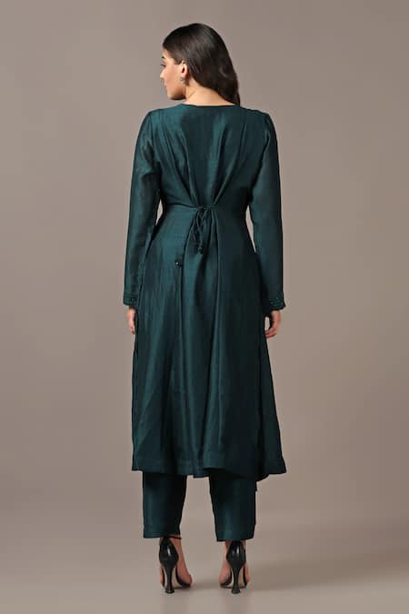 Two Sisters By Gyans Asymmetrical Kurta & Pant Set 