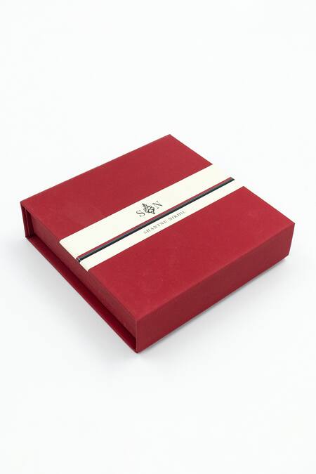 S&N By Shantnu Nikhil_Black Embroidery Adamas Coin Brooch_Online_at_Aza_Fashions