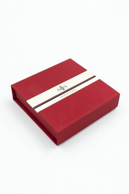 S&N By Shantnu Nikhil_Blue Embroidery Adamas Brooch_Online_at_Aza_Fashions